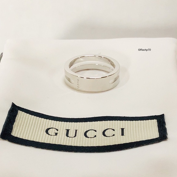 Gucci Jewelry - New Authentic Gucci Trademark Ring w/ Cut-Out Band